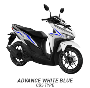Warna All New Honda Vario 125 2018 putih biru ( advance white blue)