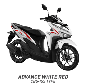 Warna All New Honda Vario 125 2018 CBS ISS Putih Merah (Advance White Red).