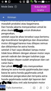 klaim mika retak new honda vario 150 ditolak