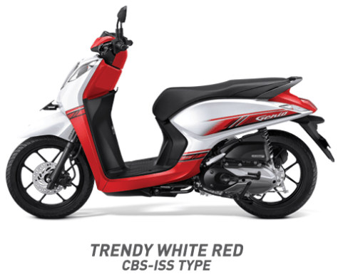 Warna Honda Genio 110 eSP 2019 cbs iss merah putih