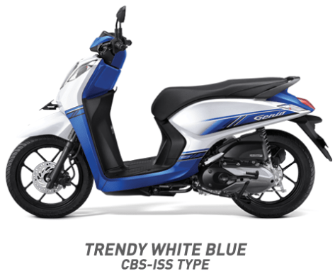 Warna Honda Genio 110 eSP 2019 cbs iss putih biru