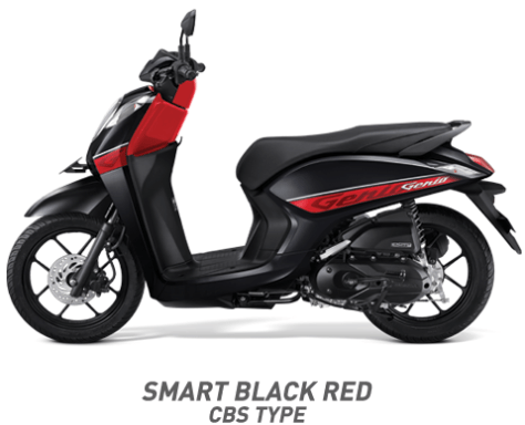 Warna Honda Genio 110 eSP 2019 cbs merah hitam